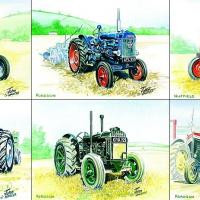 Vintage Tractors (Watercolour) - Set of 6 postcards